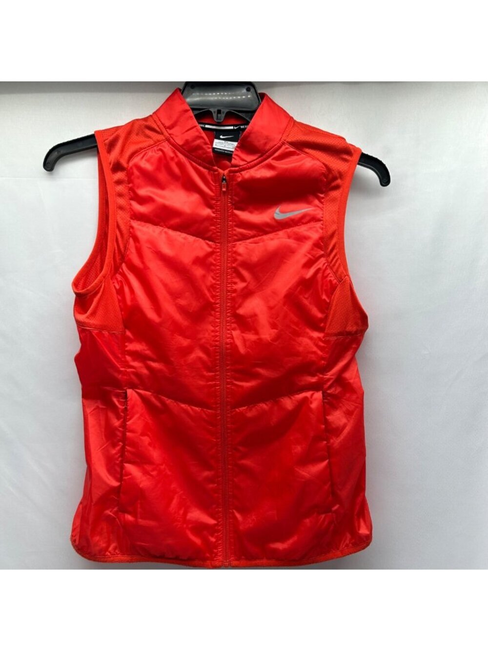 Nike Aeroloft Running Vest Women's S Reflective Full Zip Red